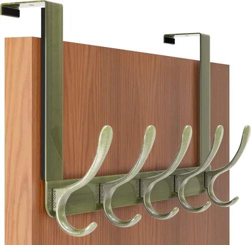 Miniatura 7 de SKOLOO Gancho para colgar sobre la puerta, ganchos para colgar ropa, toallas, abrigos, sombreros, gancho para toallas sobre la puerta, color blanco