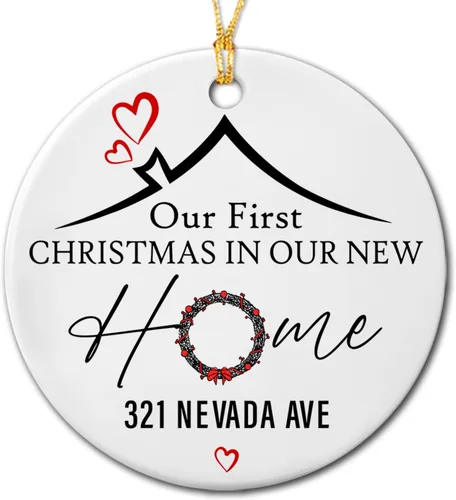 Miniatura 21 de Adorno de primera Navidad en nuestro nuevo hogar, adorno personalizado para el primer hogar de Navidad 2026, regalo de recuerdo de casa para parejas
