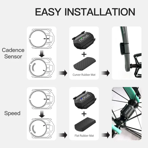 Miniatura 3 de CYCPLUS Sensor de velocidad y cadencia de ciclismo Bluetooth y ANT+ Sensor inalámbrico de cadencia de bicicleta Velocidad IP67 impermeable