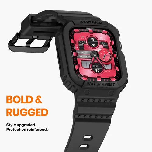 Miniatura 4 de amBand E1 Sport Case Band for Apple Watch Ultra 3/2/1 & SE 3/2/1 & Series 11 10 9 8 7 6 5 4 3 49mm 46mm 45mm 44mm 42mm 41mm 40mm 38mm, Shockproof &