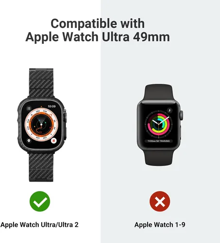 Miniatura 7 de PITAKA Funda para Apple Watch Ultra 3/2/1, Funda Exquisita Minimalista y Delgada para Apple Watch Ultra de 49 mm - Hecha de Fibra de Aramida