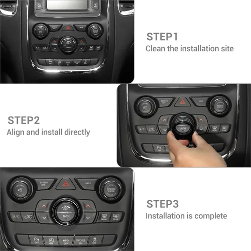 Miniatura 6 de para Challenger Cubierta de Mando de AC/Radio para Dodge Charger 2011+/Challenger 2015+/RAM 2012-2017/Durango 2016-2022/Chrysler 300C 2011+ Negro