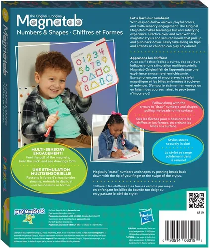 Miniatura 3 de Playskool Magnatab — Números y Formas — Tablero Magnético de Dibujo con Trazado de Letras para Aprendizaje de Niños Pequeños y Dibujo Sensorial