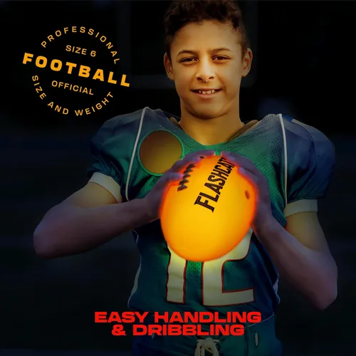 Miniatura 6 de FlashCatch Fútbol iluminado – Bola que brilla en la oscuridad – NO 6 – Regalos de cumpleaños para deportes al aire libre para niños de 8 a 15 años