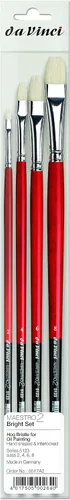 Miniatura 7 de da Vinci Brushes 7182 - Juego de pinceles planos (tamaño 2, 4, 6, 8), color negro 4