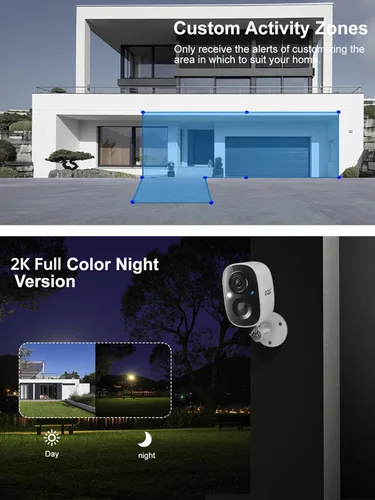 Miniatura 4 de DCT Cámaras de seguridad inalámbricas para exteriores: Cámaras de batería WiFi para el hogar Exterior 2K Color Visión nocturna Cámara de vigilancia