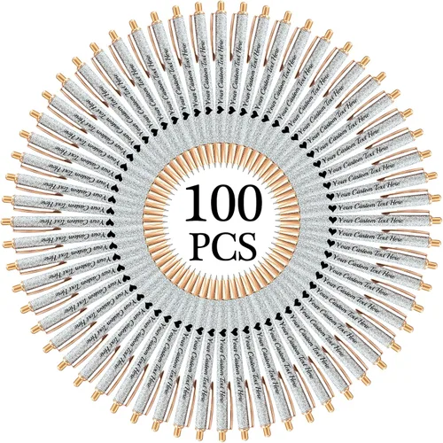 Miniatura 19 de Bolígrafos personalizados con purpurina con nombre a granel, 10 unidades, bolígrafos personalizados con punta de lápiz digital para mujeres y niñas