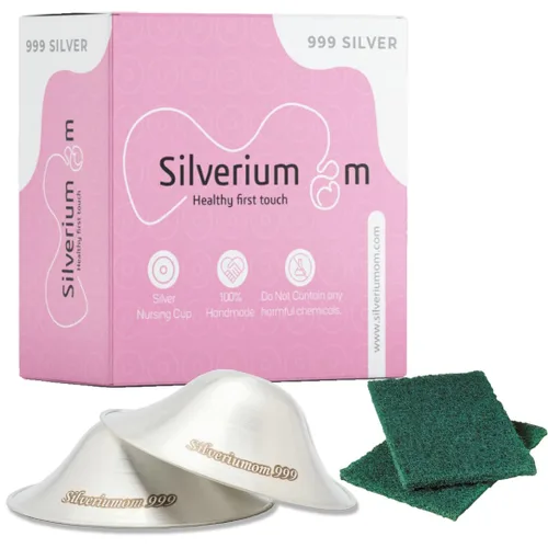 Miniatura 9 de Silveriumom - Tazas de lactancia de plata original, protectores de pezones para lactancia, recién nacidos, 100% plata pura 999 y hechas a mano
