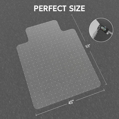 Miniatura 8 de Alfombrilla para Silla de Oficina para Alfombra - Alfombrilla de Escritorio Transparente y Gruesa de Plástico para Alfombras para Sillas de Trabajo