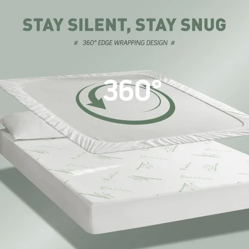 Miniatura 5 de Protector de colchón refrescante Twin - Funda de colchón de fibra de rayón 100% impermeable y silenciosa (39" x 75") Cama suave, transpirable
