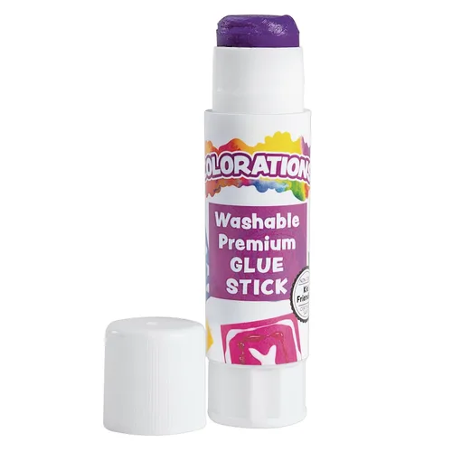 Miniatura 3 de Colorations Barras de pegamento lavables de alta calidad para el hogar y el aula, se aplica morado, se seca transparente, juego de 30, PREPURP