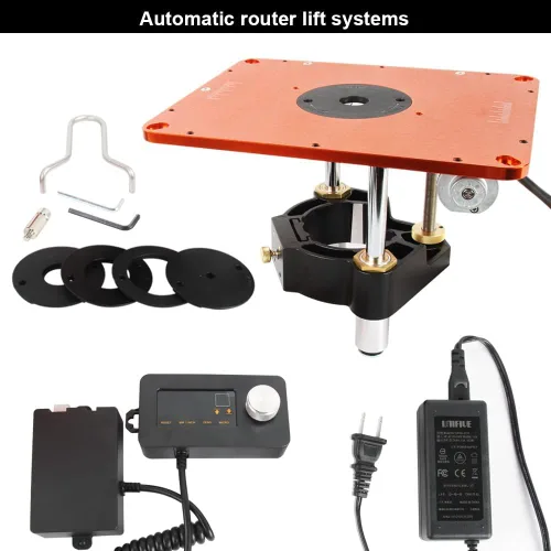 Miniatura 7 de O'SKOOL Sistemas de elevación de enrutador motorizado para motores de 3-1/2 pulgadas de diámetro, 9-1/4 pulgadas x 11-3/4 pulgadas, kit de anillo