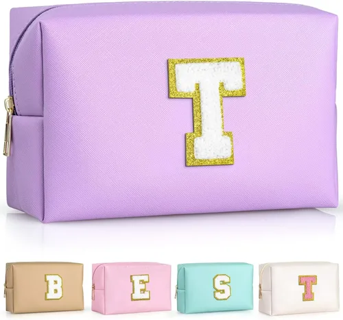 Miniatura 113 de TOPEAST - Bolso de maquillaje para mujer, G Blanco nacarado-rosa