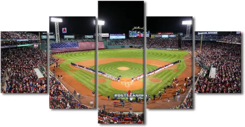 Miniatura 96 de Arte para pared, lienzo para estadio deportivo, arte para pared, diseño de campo de Wrigley en Chicago, pinturas de Chicago, impresiones sobre