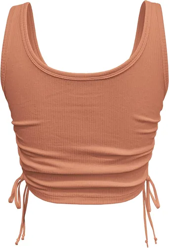 Miniatura 4 de Lizstud Camiseta corta sin mangas para mujer, sexy, básica, fruncida, ajustada, sin mangas