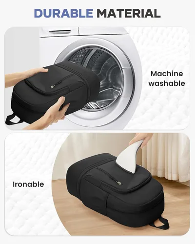 Miniatura 9 de Mochila de gimnasio para mujer, pequeña bolsa de gimnasio con compartimento para zapatos, mochila impermeable para deportes con bolsillo húmedo