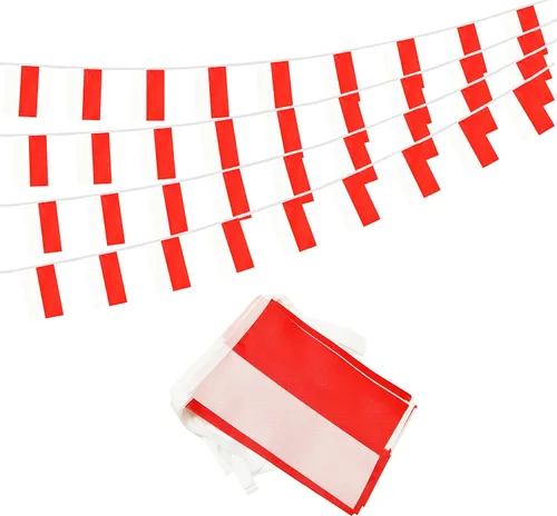 Miniatura 12 de Bandera mexicana de 100 pies, mini bandera de México, pequeña pancarta para fiestas, tiendas y bares, decoración al aire libre, 76 banderas México