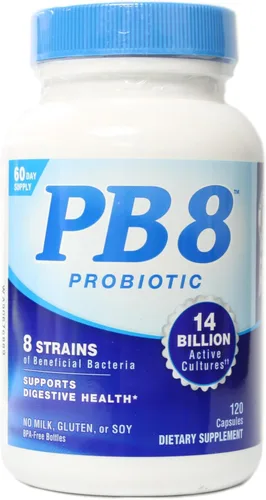 Miniatura 2 de Probiótico PB8 - Paquete de 3 - 120 cápsulas por botella - Apoya la salud digestiva - 14 mil millones de UFC - 8 cepas beneficiosas - Sin leche