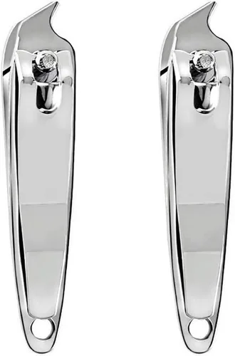 2 piezas de metal con borde inclinado para cortar uñas, herramienta de manicura de pedicura, punta inclinada, cortadora de uñas, cortador de uñas,