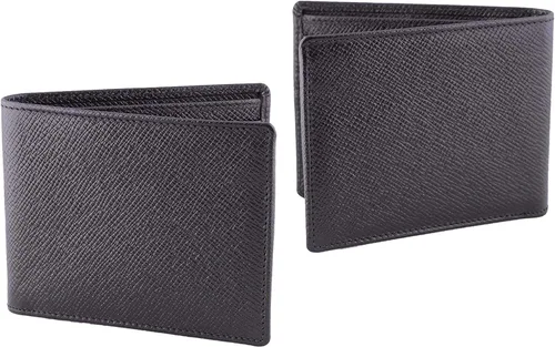 Miniatura 6 de DiLoro Billetera de cuero delgada para hombre con bolsillo plegable y tecnología de bloqueo RFID, Firenze Negro, Classic