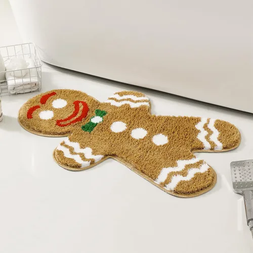 Miniatura 4 de Bonita alfombra de baño de hombre de jengibre de dibujos animados, divertida alfombra de baño, suave, absorbente, antideslizante, lavable a máquina