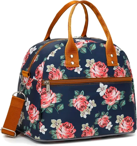 Miniatura 17 de FlowFly Fiambrera térmica con correa de hombro y asas para mujer, hombre y niños, amplia y reutilizable, congelable, bolso organizador de alimentos