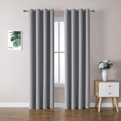 Miniatura 33 de ChrisDowa - Cortinas de cenefa pequeñas para cocina, cortinas cortas con ojales y aislamiento térmico para oscurecer la sala y habitación