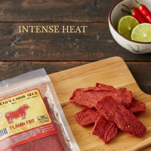 Miniatura 4 de Don Beto's Flamin' Fire Beef Jerky, hecho en Texas, 1.3 oz