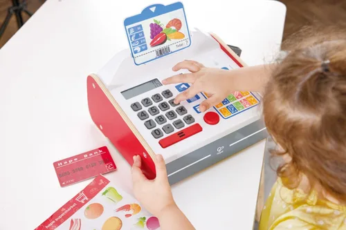 Miniatura 2 de Hape Caja registradora Beep 'n' Buy Caja registradora de juguete de juego de rol para niños, para niños a partir de 3 años