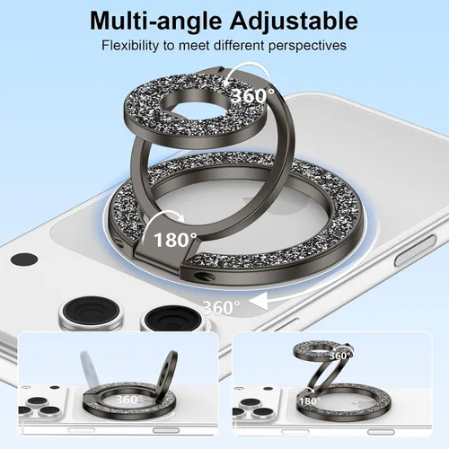 Miniatura 3 de Anillo magnético para teléfono MagSafe Grip, soporte magnético de doble cara para iPhone Air 17 16 16e 15 14 13 12 Pro Max Mini Plus, soporte