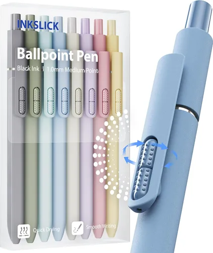 Miniatura 16 de 16 bolígrafos negros - bolígrafos de bola de punta media de 1.0 mm Bolígrafo retráctil de escritura suave para enfermeras, hombres, mujeres