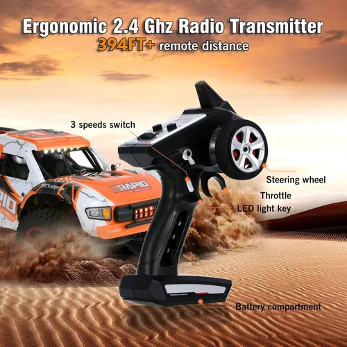 Miniatura 6 de GoolRC Camiones RC sin escobillas 1:14, 70 KMH de alta velocidad 4WD RTR Fast RC Cars todo terreno, 2024 nueva actualización eléctrica todoterreno