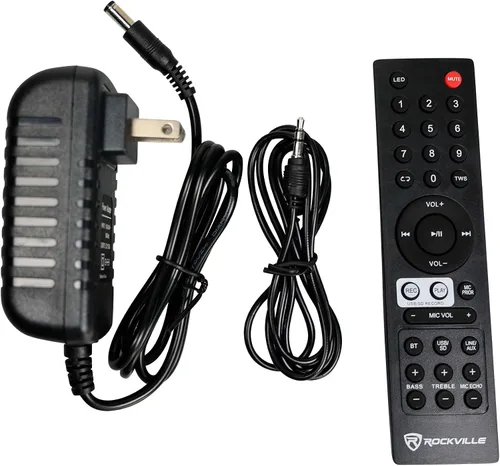 Miniatura 9 de Rockville BASS Party 8 Altavoz Bluetooth portátil dual de 8 pulgadas, pico de 2000 W/400 W RMS, modos LED, enlace TWS, para fiestas y eventos al
