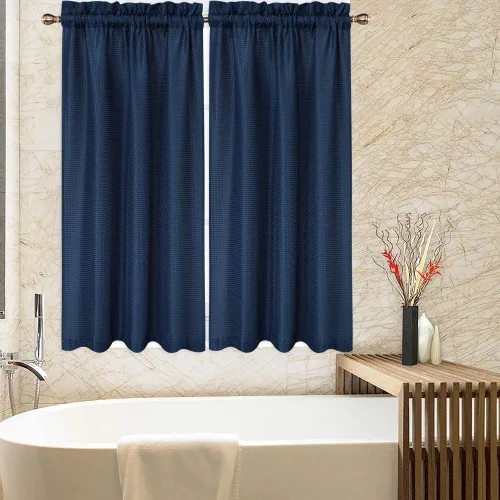 Miniatura 35 de CAROMIO - Cortina para cocina, cortina texturizada, cortinas para ventana de baño, varios tamaños
