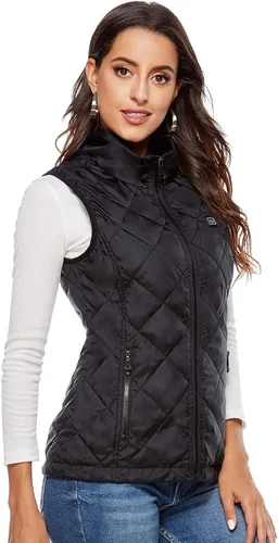 Miniatura 4 de nomakk Womens Heated Vest with 3 Heating Levels 4 Heating ZonesNeck Heating Jacket Washable Batteries not included