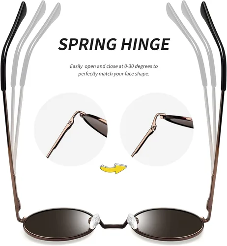 Miniatura 2 de Gafas de sol Joopin polarizadas, estilo Lennon, redondas, gafas de sol estilo hippy redondas para mujer y hombre