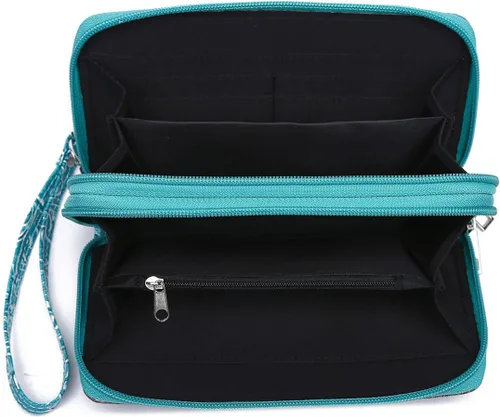 Miniatura 7 de Camuflaje Estilo Occidental Totes Bolso Floral Tachonado Bolso de Cuero Tooled Bolso de Cuero de las Mujeres del País Bolsa de Hombro Cremallera