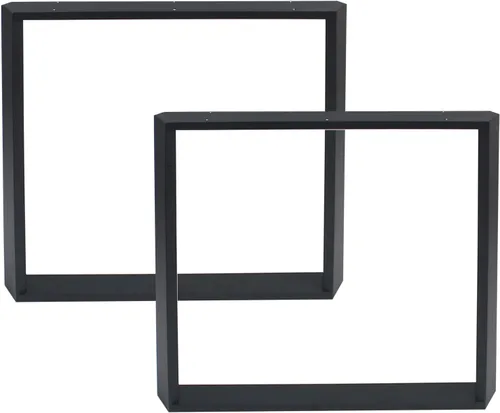Miniatura 26 de MBQQ Patas para muebles de 15.7" de altura 17.7" de ancho, tubo cuadrado rústico decorativo, patas de mesa de metal resistente, patas de escritorio