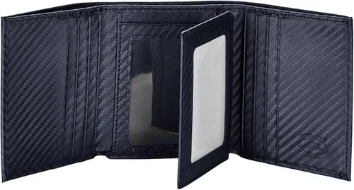 Miniatura 25 de Stealth Mode Cartera de cuero triple RFID para hombres con soporte de identificación abatible (negro)