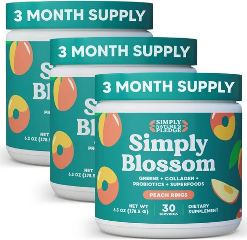 Miniatura 17 de Simply Blossom Nutrition Daily Greens & Superfood Powder + Colágeno + Probióticos para la salud digestiva de las mujeres y alivio de la hinchazón.