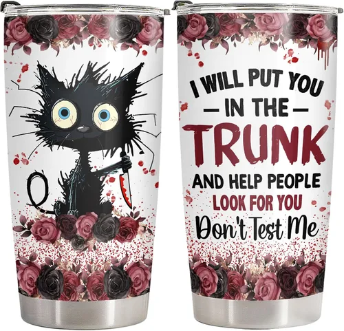 Miniatura 15 de 34HD Cute Pig - Vaso de 20 onzas con tapa, diseño de cerdo, de acero inoxidable, aislado al vacío, taza de café de viaje, regalo de cumpleaños