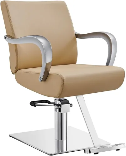 Dir Silla de estilo moderno de salón hidráulico para corte de pelo Silla de estilista Meteor en beige
