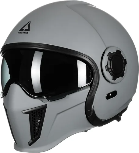 Miniatura 11 de TRIANGLE Cascos de motocicleta de cara completa, casco de motocross todoterreno para hombres y mujeres, doble visera con protector solar interno