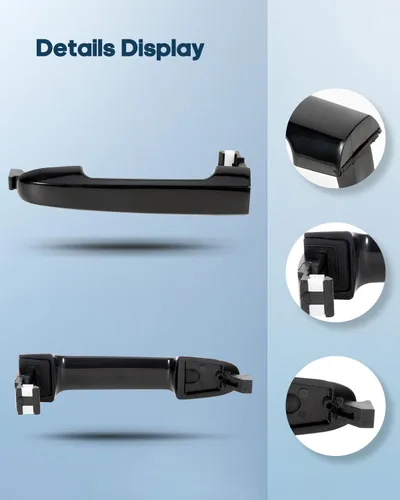 Miniatura 3 de ECCPP Manijas de puerta exteriores exteriores de repuesto para Hyundai Sonata lado del pasajero, color negro, 2 piezas 82651-3K000 82651 3K000 82651