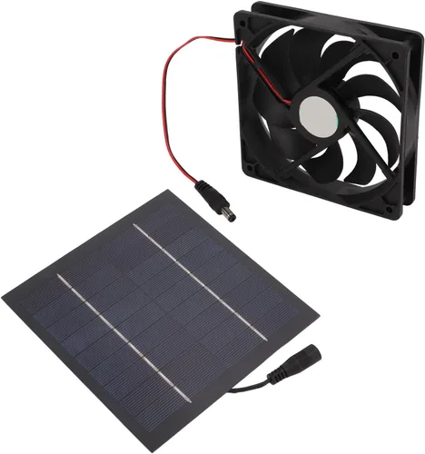Miniatura 7 de Kit de ventilador de panel solar, mini ventilador de panel solar de 100 W, ventilador de techo alimentado por energía solar para RV, yate