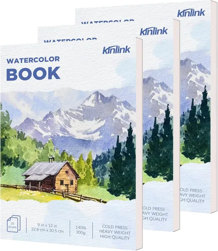Miniatura 14 de 100 PIEZAS 4x6 Papel de Acuarela a Granel, 140 lb/300 g Papel Grueso Prensado en Frío para Niños y Adultos, Papel de Arte Blanco para Dibujo