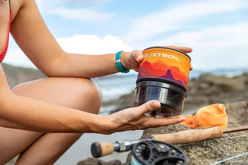 Miniatura 9 de Jetboil MiniMo - Sistema de cocina para estufa de camping y mochileros con control de calor ajustable Puesta de sol