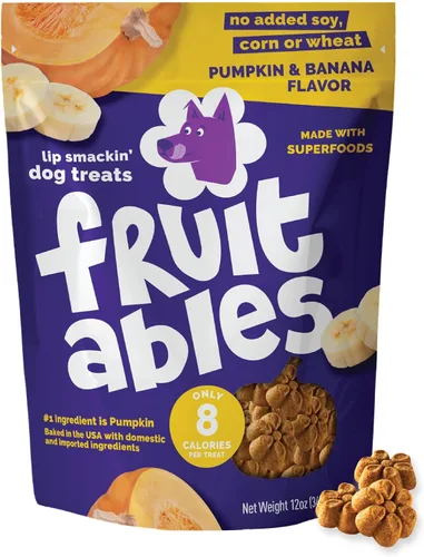 Miniatura 30 de Fruitables Golosinas horneadas para perros, golosinas saludables de calabaza para perros, bajas en calorías y deliciosas, sin trigo, maíz o soja