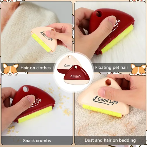 Miniatura 5 de Paquete de 4 rodillos reutilizables para quitar pelusas portátiles para gatos y mascotas, tamaño de viaje, limpiador pegajoso para perros, removedor