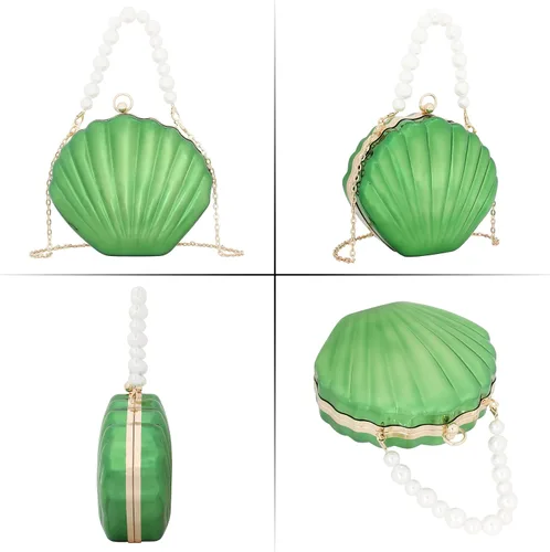Miniatura 5 de Women Mini Seashell Evening Clutch Top-Handle Bag Cross-body Bag